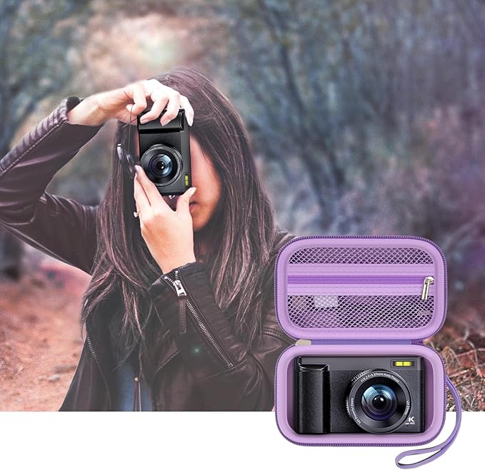 Digital Camera Case Compatible with Duluvulu for Oiadek for Zostuic for TEBNGIHNM for Canon G7 X Mark III/II 4K Vlogging Camera. Storage Holder Bag for Canon PowerShot (Box Only) - Purple