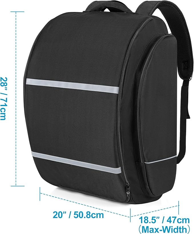 Car Seat Stroller Travel Bag Compatible with Doona for Airplane, Gate Check Stroller Backpack with 8mm Pearl Cotton Padding, Black, Patented Design