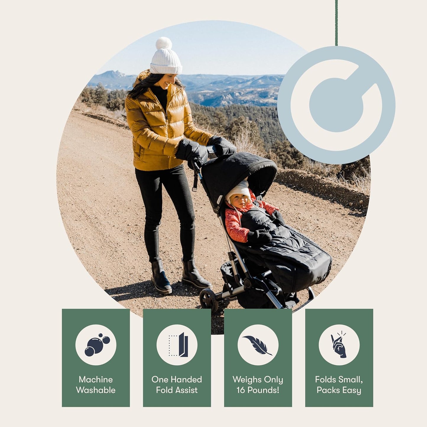 Colugo Navy Stroller - Lightweight, Compact, One Hand Fold, Travel Stroller with Rain Cover, Backpack and Cup Holder, JPMA Certified, UPF 50+ Canopy, 2 Seat Recline Positions, 16 lbs, Toddler