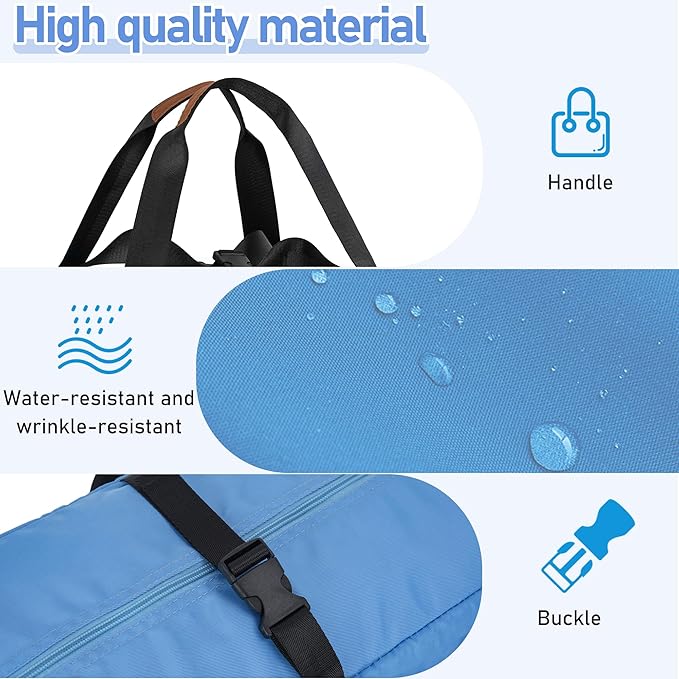 TORIBIO Durable Backless Booster Car Seat Travel Bag, Compatible with Cosco Topside Backless Booster Car Seat and Gb Pockit Stroller, Airplane Gate Check Tote Bag, Blue