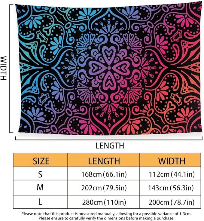 Beach Towel - Quick Dry Microfiber Beach Towel 110x78 Inches Sandproof Pool Towels, Thin Lightweight Compact for Travel Swimming Bath for Women Men (Size L) Boho Gradient Color Print
