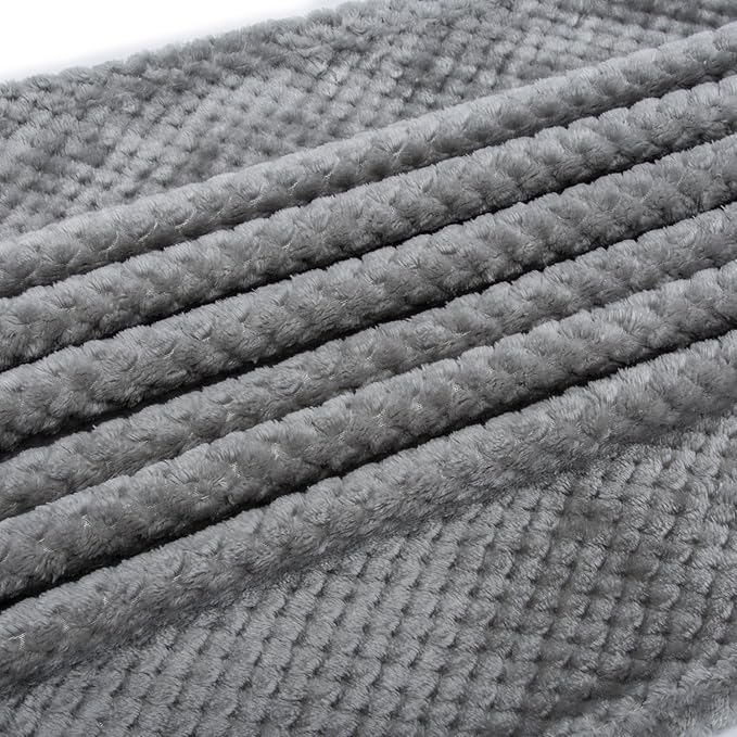 Fuzzy Blanket or Fluffy Blanket for Baby, Soft Warm Cozy Coral Fleece Toddler, Infant or Newborn Receiving Blanket for Crib, Stroller, Travel, Decorative (28Wx40L, XS-Flint Gray)