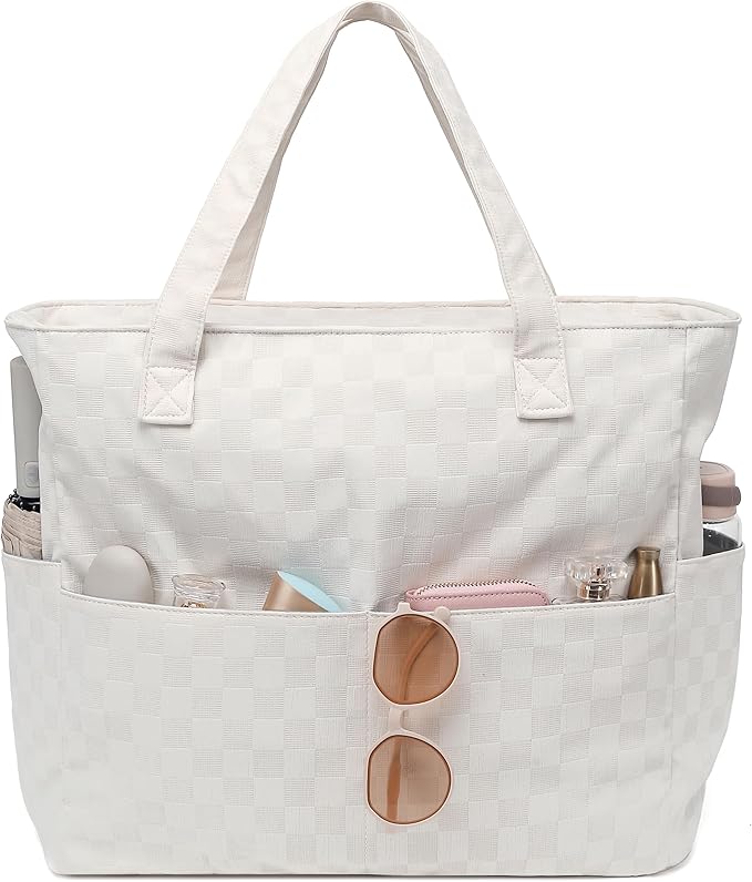 LEDAOU Beach Bag Waterproof Sandproof Women Beach Tote Pool Bag with Zipper for Swim Gym Grocery Travel with Wet Pocket | Sandproof, with Zipper, for Gym, Grocery, Travel, with Wet Pocket