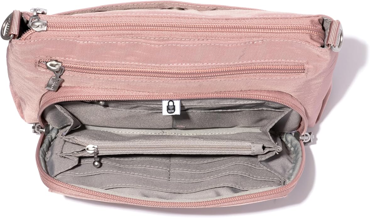 Baggallini Original Everyday 11x7.5 Crossbody Bags Rfid Protected Lightweight Nylon Zippered Travel Purse