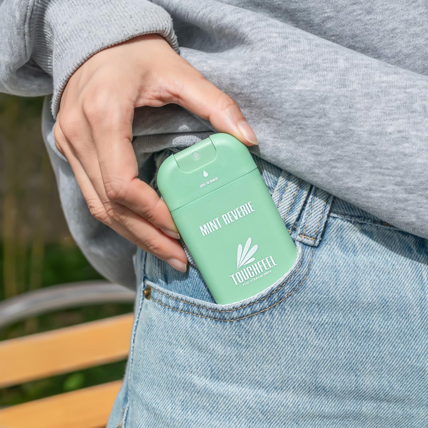 Power Mist Hand Sanitizer Spray, Scented Hydrating Hand Sanitizers Travel Size Refillable, Pocket Portable 1-Pack (Mint Reverie) 0.93Fl Oz 460-Sprays Each