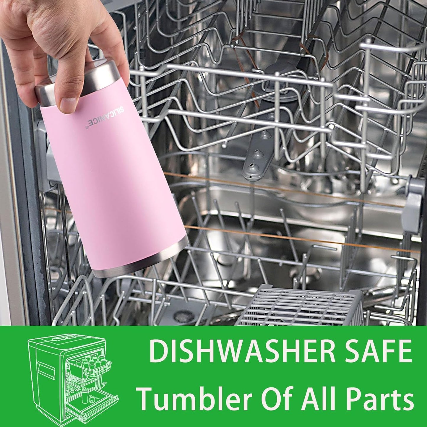 White 20oz Tumbler with Patented Easy-Clean Lid | Leakproof & No-Scrub Design Detach Straw Carbonated Drink Stainless Steel Vacuum Insulated,Durable Travel Iced Coffee Mugs Cups