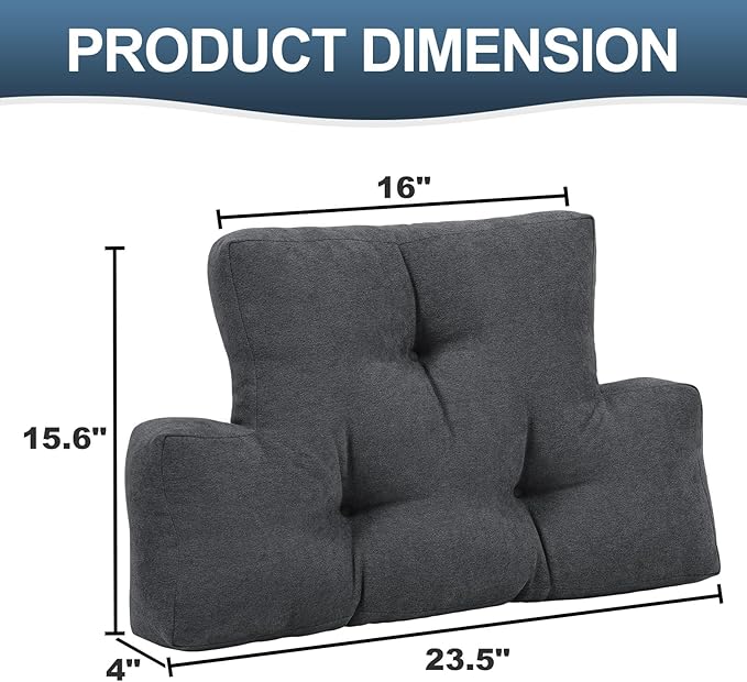 TANYOO Back Pillow for Recliner Lumbar Support Pillow Soft and Fluffy Back Support Cushion Thick Lumbar Cushion for Chairs, Recliners,Sofa, Couch and Bed for Pain Relief