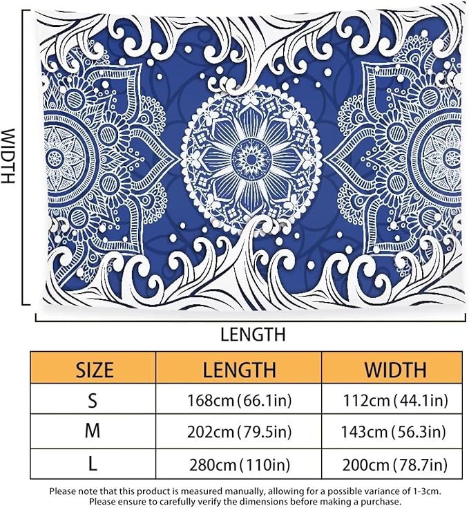 Woven Lightweight Beach Towel Sand Free Quick Dry Towels for Camping Beach Swimming Pool Travel Accessories Large Easy Pack Travel Things for Women Men M, Boho Art Flower Wave Print