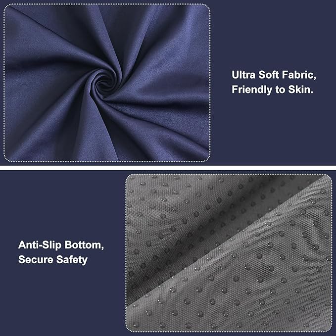 HAVARGO 2-in-1 Neck Pillow Lumbar Support Pillow for Recliner Couch& Glider Chair - High Resilient Foam Ergonomic Back Support for High-Back Rocking Chairs, Glider Rocker Replacement Cushions Navy M