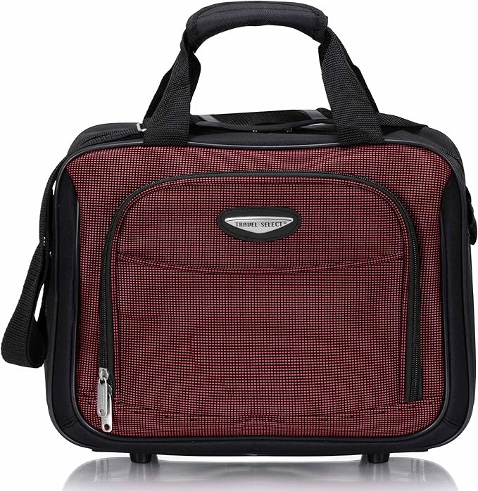Travel Select Amsterdam Softside Expandable Luggage with Rolling Wheels, Red, 4-Piece Set (15/21/25/29)