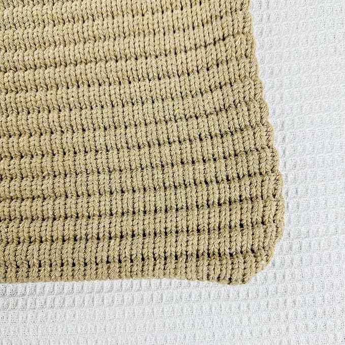 SUOSDEY Crochet Mesh Beach Tote Bag, Knit Summer Vacation Aesthetic Boho Tote Bag for Women