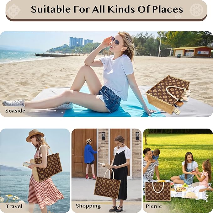 Hibala Woven Large Beach Bag Straw Beach Tote Handmade Weaving Shoulder Tassel Bag Handbag
