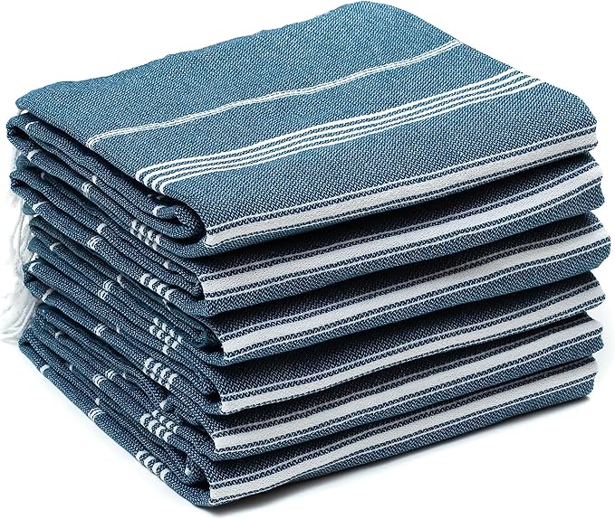 HAVLULAND Turkish Beach Towels Pack 4 – Oversized, Quick-Dry & Sand-Free | Lightweight, Absorbent Bath Towels for Travel, Pool, Vacation & Beach Blanket | 40” x 72” Bulk Set – Teal