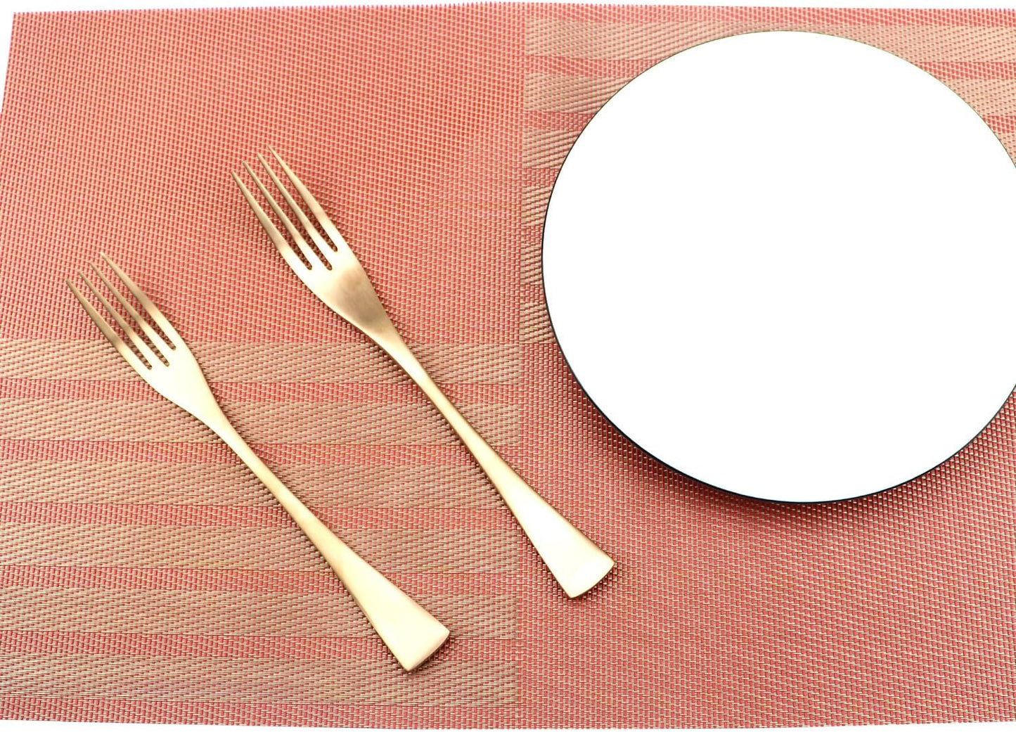 6-Piece Flatware Set,Extra Thick Heavy Duty - 18/10 Stainless Steel Cutlery Sets,High Matte Finish Rose Gold Flatware Sets Service for 1,Multipurpose Use for Home,Kitchen Utensil Sets