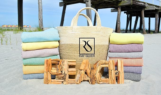 Turkish Beach Towels Oversized Clearance XL 40x71- Sand Free Beach Towel- 100% Cotton Soft Quick Dry Towel- Extra Large Travel and Pool Towels for Adults- Cloud Sandproof, Beach Essentials for Women
