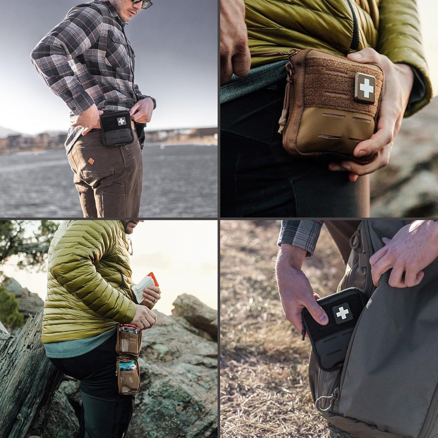 MY MEDIC Everyday Carry First Aid Kit - Emergency Survival Essentials, Medical Supplies & Accessories Bag for Travel Car, Home, Boat, Camper or Backpack - Gray