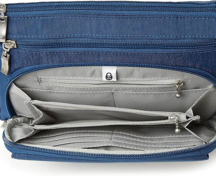 Baggallini Original Everyday 11x7.5 Crossbody Bags Rfid Protected Lightweight Nylon Zippered Travel Purse