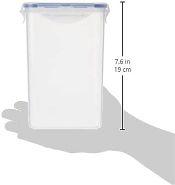 LocknLock Easy Essentials Pantry Rectangular Food Storage Container, 5.5 Cup - Clear (Pack of 3)