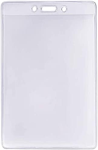 5 Pack - Premium Heavy Duty 3 1/2" X 5 1/4" Extra Large Event Badge Holder (4X6 Outside) - Clear Plastic Name Tag Sleeves, Concert Ticket, Press Pass or Sporting Event Holder by Specialist ID