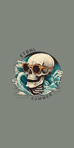Beached - Lightweight Beach Towel - Microfiber, Thin, Compact, Quick-Dry, Sand-Resistant, 31.5 x 63 in, 9.2 oz - Skeleton Towel Perfect for Beach, Pool, Lake - Not a Large Cotton Towel