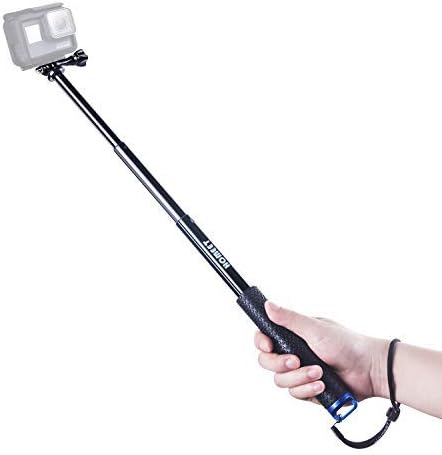 Extendable Action Camera Selfie Stick, 19" Sports Cameras Selfie Stick Pole Waterproof Telescoping Pole Monopod for DJI OSMO, AKASO, SJCAM, YI, Victure, Qumox, Crosstour