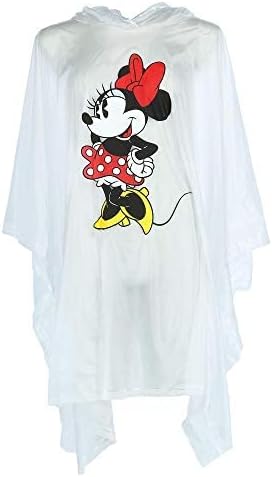 Disney Classic Mickey and Minnie Rain Poncho 2 pack set, Clear Adult