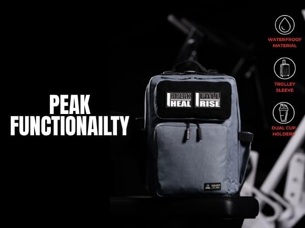 WOLFpak 15L Backpack - Alpha Black White Accents - Slim Everyday Carry Backpack for Men & Women, Water-Resistant Minimalist Daypack for Laptop & Travel