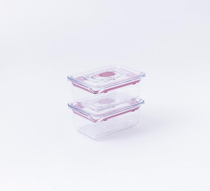 Latchlok Click 0.9 Cup Food Storage Container, Set of 2, Rose
