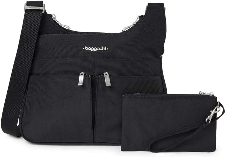 Baggallini Crossbody Travel Bag 11x8.5 Lightweight Water-resistant Nylon Handbag