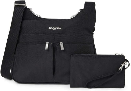 Baggallini Crossbody Travel Bag 11x8.5 Lightweight Water-resistant Nylon Handbag