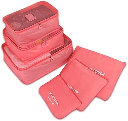 Portable Packing Cubes - Perfect Luggage Organizer Bags, Packing Cubes for Suitcases, Compression Packing Cubes, Travel Bags Organizer for Luggage, Luxurious Travel Cubes, Watermelon Red