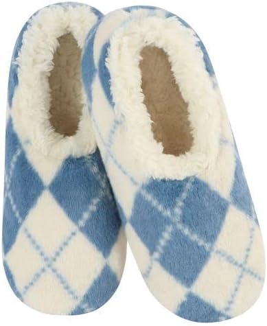 Snoozies Slipper Socks for Women Indoor, Cozy Sherpa-Lined Womens Slippers Non-Skid, Ladies Gifts
