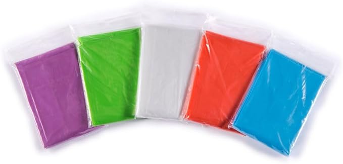 Clear Harbour Emergency Disposable Rain Poncho Pack for Adults | Women and Men's Rain Ponchos in Bulk | Extra Thick, Waterproof Reusable .03mm PE Plastic Material for Travel, Survival, and Fun.