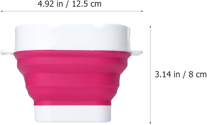 Collapsible Silicone Brush Washer - Portable Foldable Water Cup & Basin for Watercolor, Acrylic, Oil Painting | Artist Brush Cleaner and Holder | Red