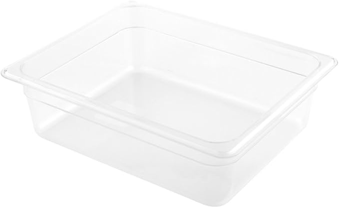 Restaurantware-4 Inch Deep Food Pans, 10 1/2 Size Commercial Food Storage Container - Freezable, Break-Resistant, Clear Plastic Cold Pans, Dishwashable, For Kitchens, Restaurants, Or Cafeterias