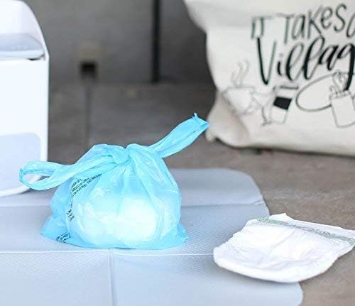Nuby Diaper Disposal Bags for Baby - (6-Pack) 50 Count Disposable Bags - Fresh Baby Powder Scent - Blue