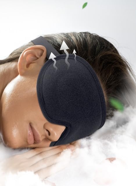 Sleep mask,Silky Touch with Soft Foam, Comfortable, Breathable,Offers Full Coverage,Flat on Your eyelids by Glory