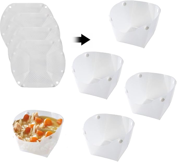 Collapsible Bowl Set of 4,Portable Camping Tableware,Snapfold Plastic Bowls,Food Grade Material Free Folding Bowl for Outdoor Camping Hiking Family Picnic Gatherings Business.