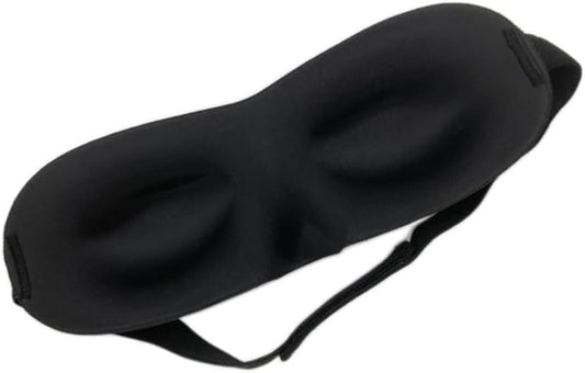 3D Sleep Mask for Side Sleepers, Blackout Eye Mask for Sleeping Women & Men, Zero Pressure Eye Cups, CPAP Friendly, Soft Adjustable Light Blocking Mask (Black)