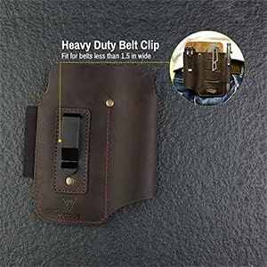 VIPERADE PJ15 Multitool Sheath for Belt, EDC Leather Sheath, Leather Flashlight Holster, EDC Belt Organizer, Leather EDC Pocket Organizer, Flashlight Sheath
