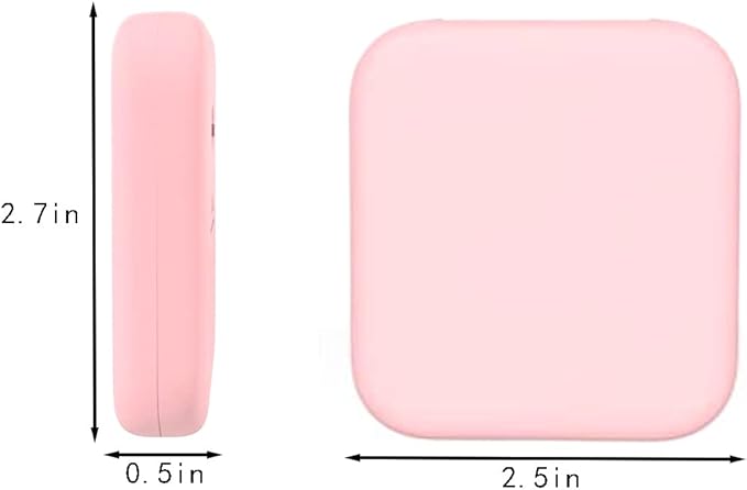 Compact Pink Travel Mirror - 3X Magnification & LED Lights for Makeup - Folding Handheld Mirror