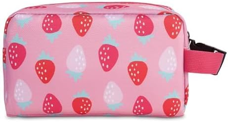 PackIt(R) Freezable Snack Box, Sweet Strawberry, Built with EcoFreeze(R) Technology, Collapsible, Zip Closure with Buckle Handle, Designed For Work Snacks, Fresh Snacks On the Go, Adults, and All Ages