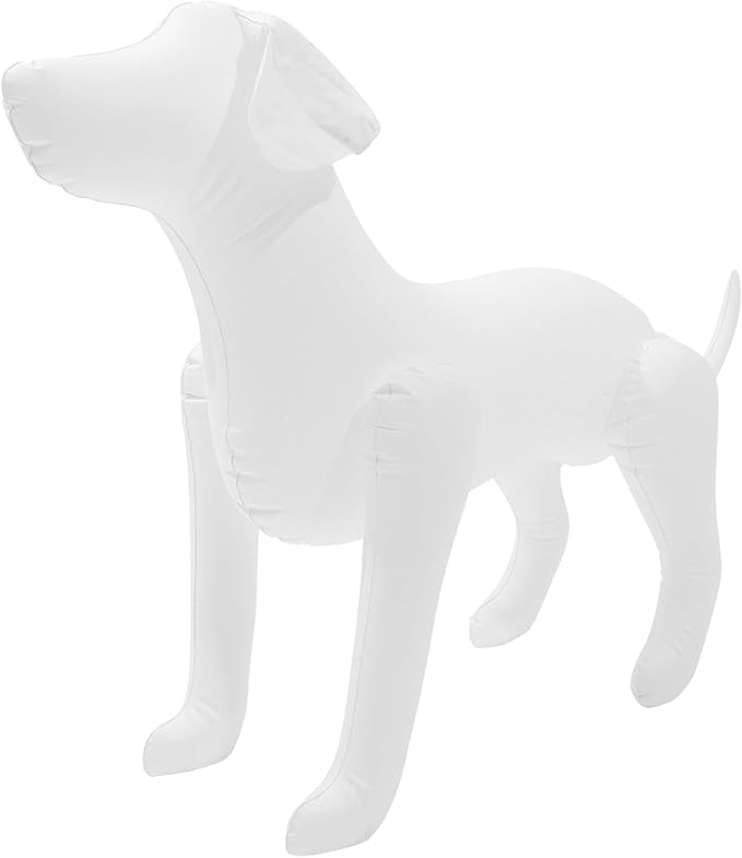 jojofuny Inflatable Dog Mannequin Standing Model 31.49X22.04X11.41In Durable Pet Clothing Display Stand for Pet Shops Salon Exhibition