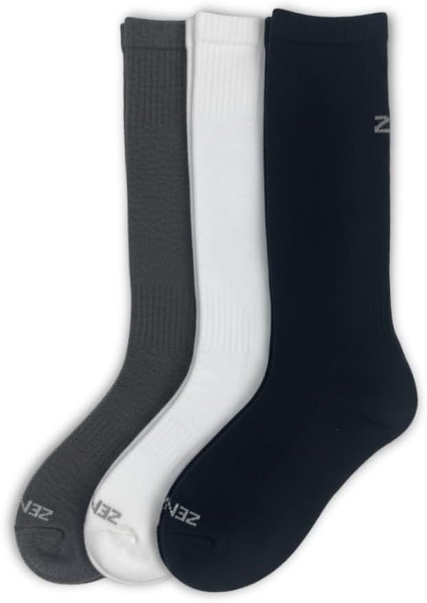 Zensah Alpaca Compression Socks (15–20 mmHg) for Running, Travel & Daily Support – Knee High – Made in USA