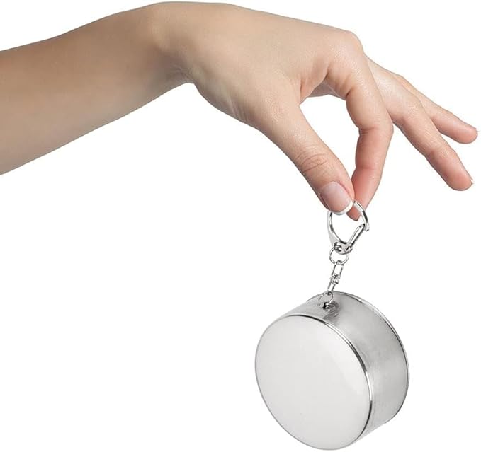 1Pc Silver Stainless Steel Folding Camping Mug Collapsible Portable Cup with Keychain for Outdoor Activities Hiking Picnic(Large), Camp Kitchen