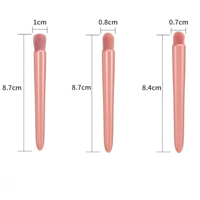 Easy-taken Travel Makeup Brush Set, COSHINE 5pcs Mini Complete Function Cosmetic Brushes Kit (5pcs with mirror)