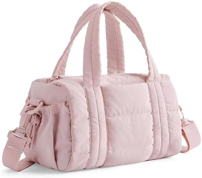 Reiki Mini Gym Bag for Women, Small Duffle Bag with Detachable Strap, Mini Crossbody Bags for Women (Pink)