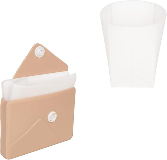 Foldable Silicone Travel Cup - Collapsible Water Bottle for Camping & Hiking | 8.45 OZ | Dishwasher Safe | BPA-Free (Light coffee)