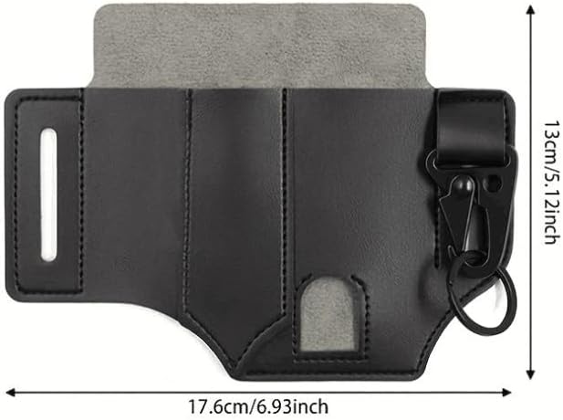 Leather Multitool Sheath & Holster | EDC Belt Pouch for Flashlight, Pen, Keys |Handmade Organizer for Camping, Hiking & Outdoor Use