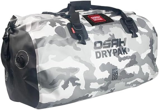 Waterproof Duffel& Luggage Bag - Motorcycle Dry Bag Tail Saddle Bags with Roll Top Closure,Large Storage Space,for Camping, Kayaking, Fishing & Traveling(Sky, 60L)